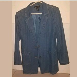 NWOT QVC DENIM & CO. BLAZER JACKET